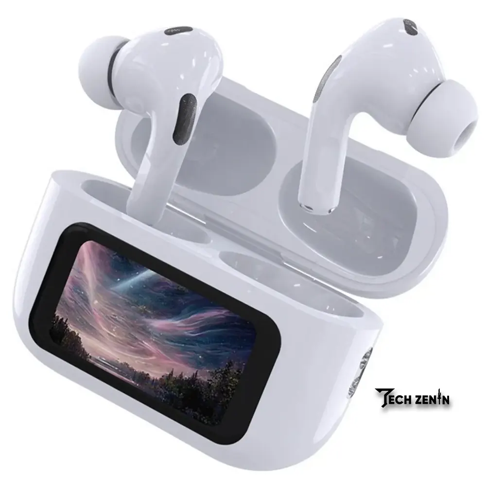 A9 Pro Apple AirPods | ANC/ENC Noise Cancelling Wireless Bluetooth 5.4 Earbuds with Smart Touch Screen