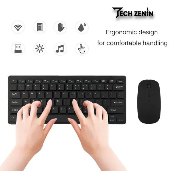 Jedel WS6100 Ultra Slim Mini Wireless Keyboard & Mouse Set | Compact & Lightweight
