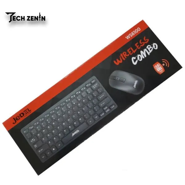Jedel WS6100 Ultra Slim Mini Wireless Keyboard & Mouse Set | Compact & Lightweight