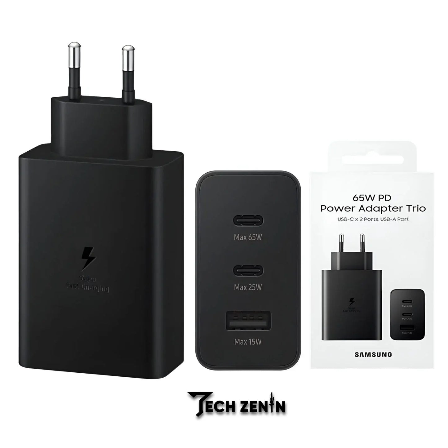 Samsung 65W USB-C Power Delivery Adapter with Trio Ports (US Plug)