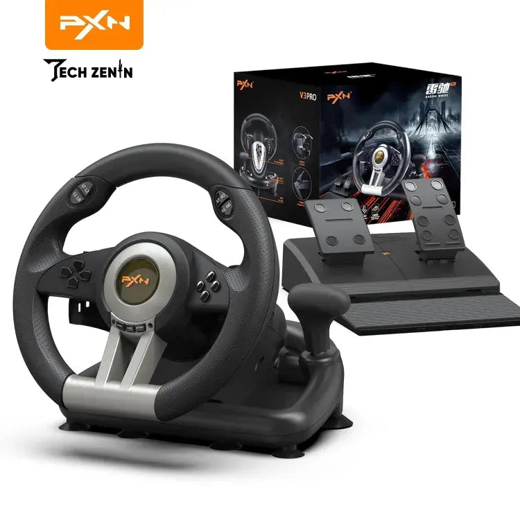 ๐ฎ PXN V3 Pro Gaming Steering Wheel with Pedals, Shifter & Paddle Shifters