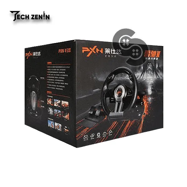 ๐ฎ PXN V3 Pro Gaming Steering Wheel with Pedals, Shifter & Paddle Shifters
