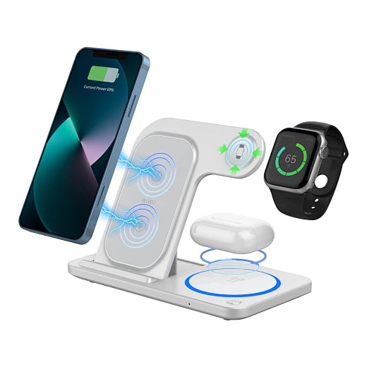 ⚡ WIWU Wi-W020 Folding 3-in-1 15W Magnetic Wireless Charger