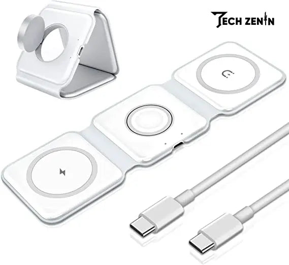 3 in 1 15W Magnetic Wireless Charger Mat Pad - Tech Zenin