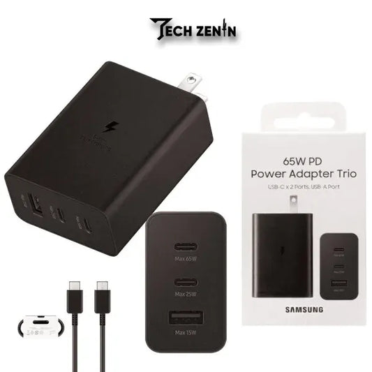 Samsung 65W USB-C Power Delivery Adapter with Trio Ports (US Plug)