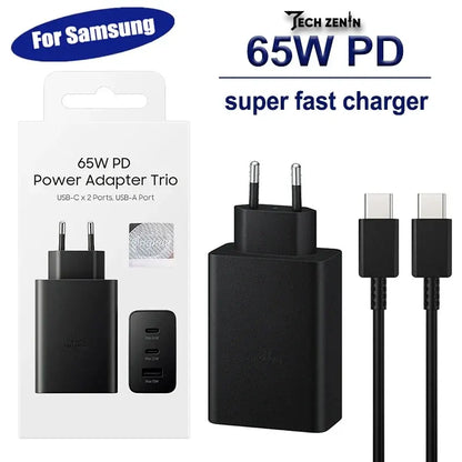 Samsung 65W USB-C Power Delivery Adapter with Trio Ports (US Plug)