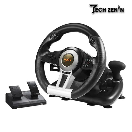 🎮 PXN V3 Pro Gaming Steering Wheel with Pedals, Shifter & Paddle Shifters