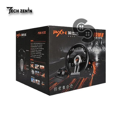 🎮 PXN V3 Pro Gaming Steering Wheel with Pedals, Shifter & Paddle Shifters