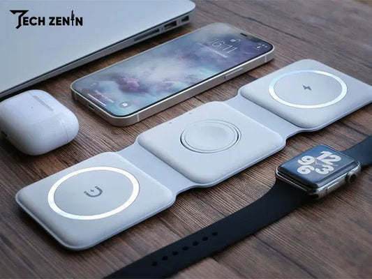 3 in 1 15W Magnetic Wireless Charger Mat Pad - Tech Zenin